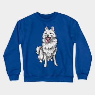 Cute White Pomsky Dog Crewneck Sweatshirt